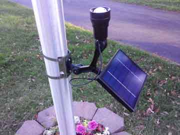 Commercial Solar Flagpole Light Ultra Series - Cree FIXED