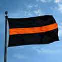 Thin orange line flag